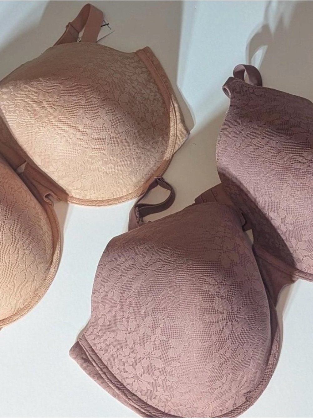 Old Navy Lace T-Shirt Bras in Mauve and Blush